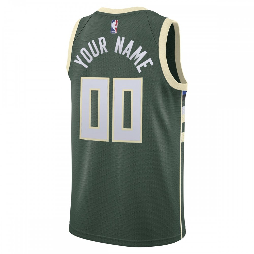 Milwaukee Bucks Swingman Custom Jersey Green - Icon Edition-Pro Kit Vault | Brand New 26/27 Sports Jerseys